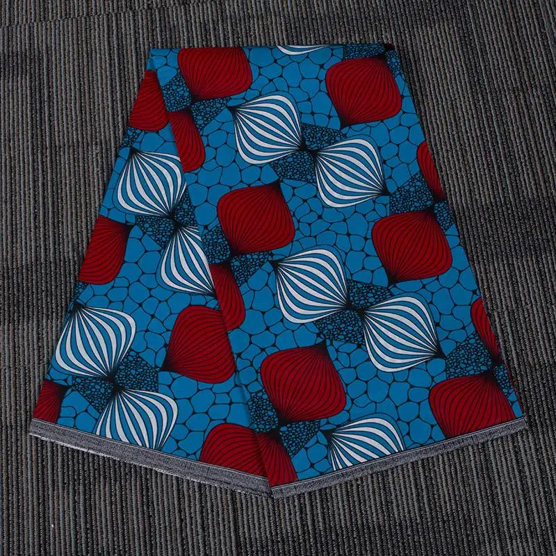 2020 африканская ткань с синим фонариком вощеная хлопковая принтом обычная тканая