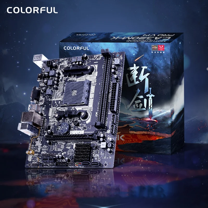 Красочные A320M-K PRO V14 материнская плата двухканальный DDR4 2666/2400/2133 МГц Оперативная