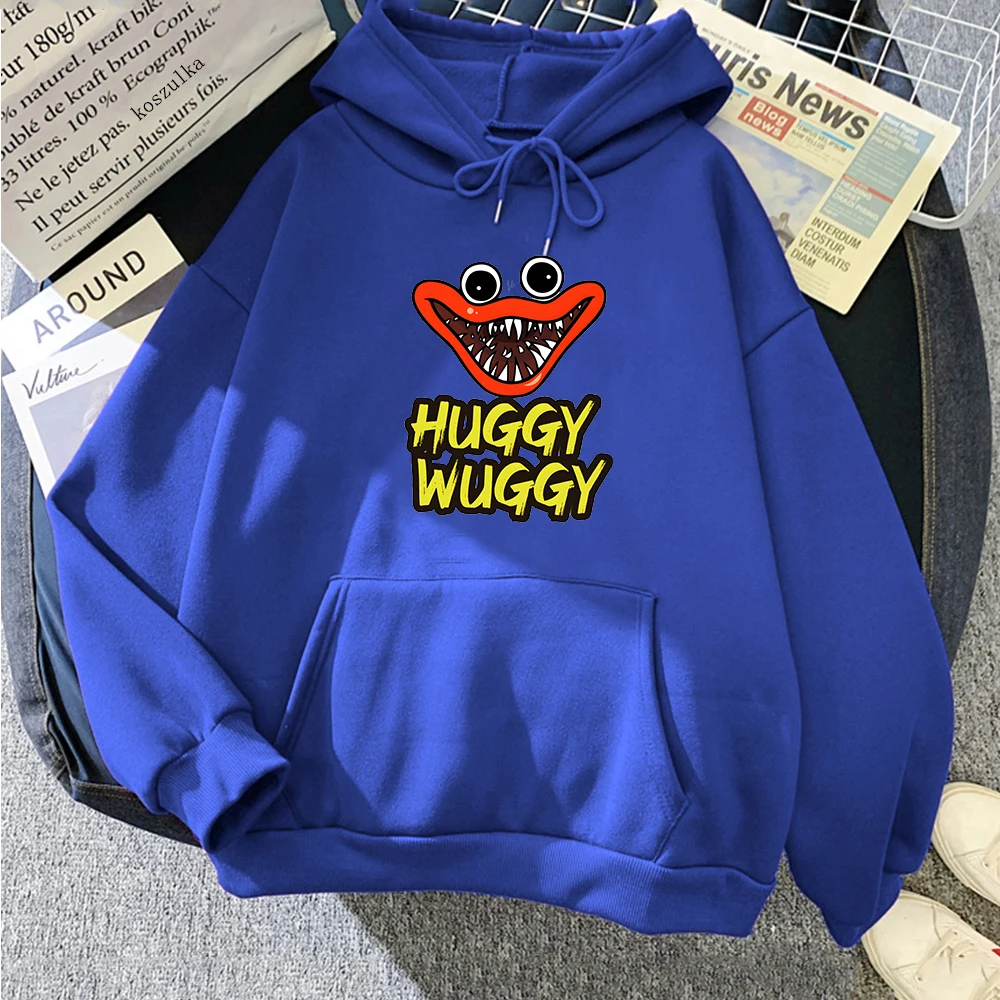 

Men Hoodie Poppy Playtime Huggy Wuggy Cosplay Costume Women Fleece Pullover Tracksuit Big Mouth Pullover Hoodies oversize itself