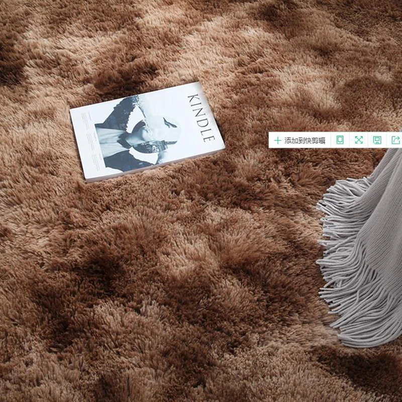European long hair round living room carpet bay window bedroom bedside mat Gradient color rug personality blanket | Дом и сад