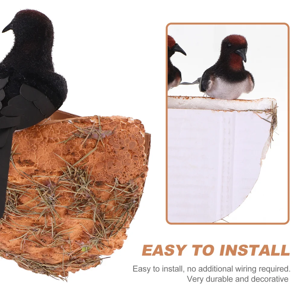 1 Набор декоративных украшений для фотосъемки в виде гнезда Ласточки|Садовые