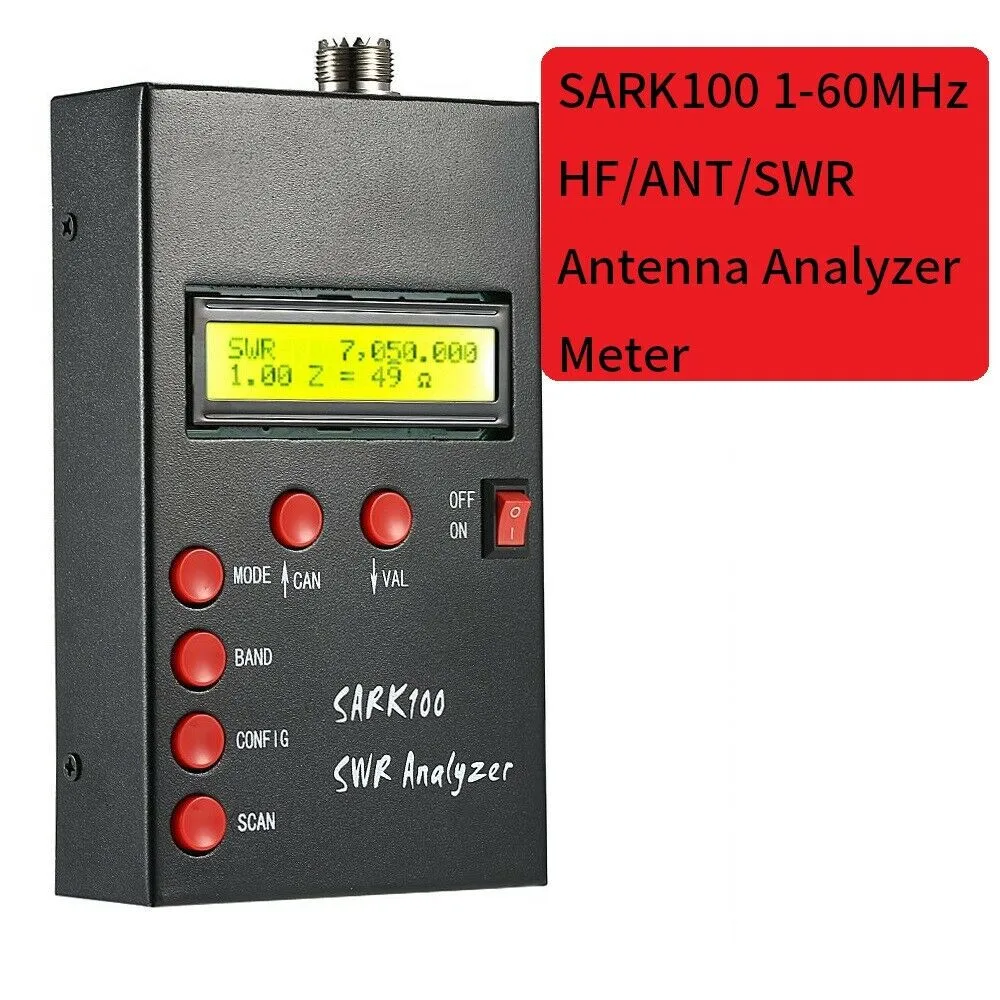 

SARK100 1-60MHz HF/ANT/SWR Antenna Analyzer Wave Tester Capacitance Measure RCA ConnectorWaveform Tester Capacitance Measurement