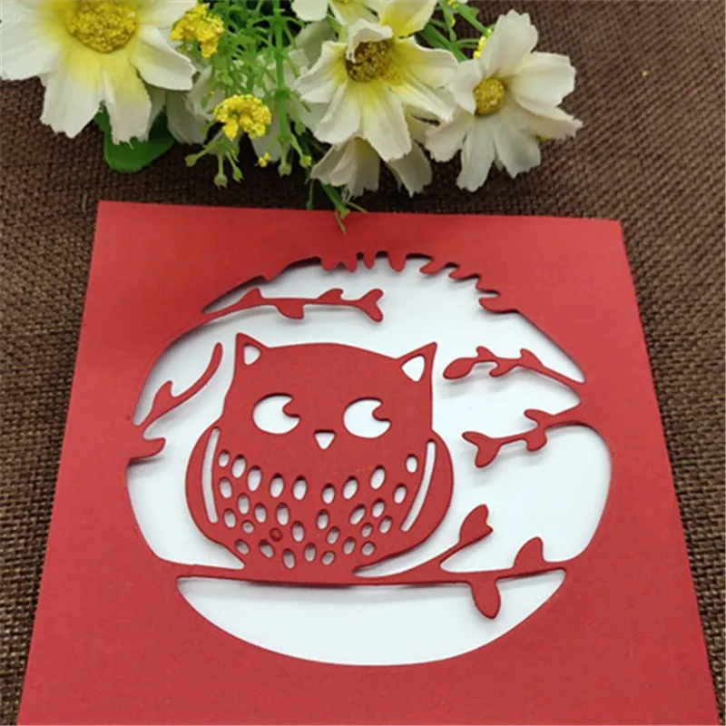 Штамп для резки ветвей совы кружева карточек металла шейкер сердце бумажная