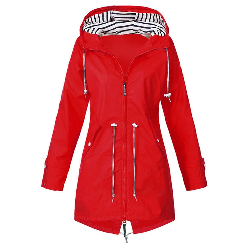 Autumn Zipper Windbreaker Women Windproof Jacket Outdoor Sporting Hiking Coat Camping Plus Size |