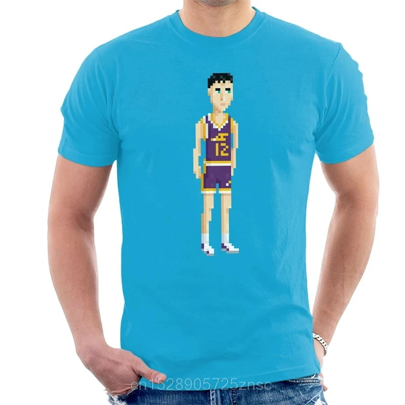 Printed funny 2020 camiseta John Stockton Full Body Pixel Men's T-Shirt women | Мужская одежда