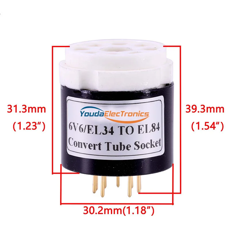 1 шт. бакелитовая розетка 6V6 на EL84 EL34 6BQ5 6P14 6P15 вакуумная трубка переходник