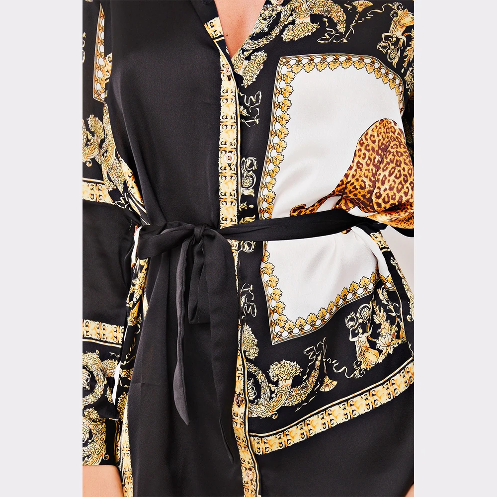 Женское модное летнее платье с цветочным принтом Европейское сексуальное