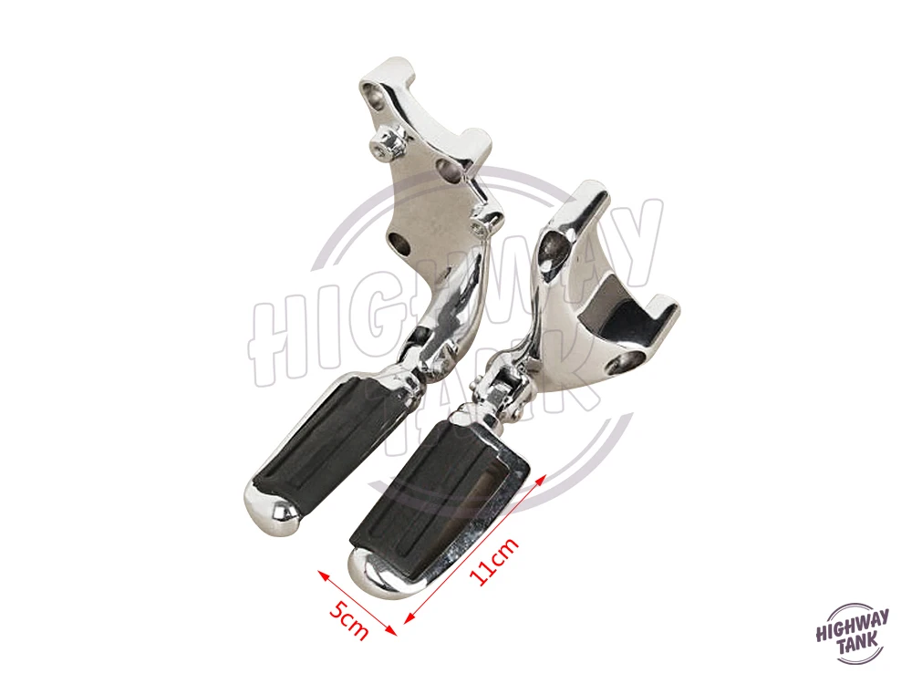 

Chrome Motorcycle Foot Pegs & Support Brackets Moto Foot Rest Case for Harley XL883 XL 1200 Iron 2014 2015 2016