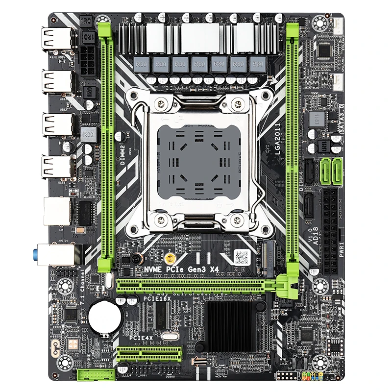 X79D материнская плата con LGA2011 комбо Ксеон E5 2620 V2 Процессор 2x4GB = 8 Гб DDR3 1333 МГц REG