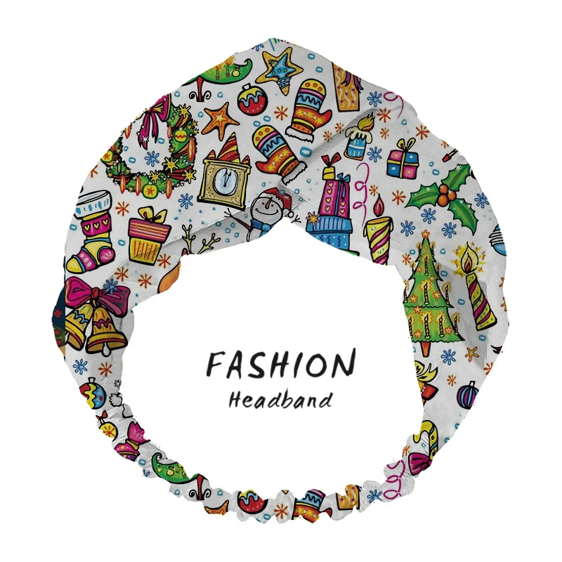 Рождественский подарок богемные эластичные повязки для волос женские на голову