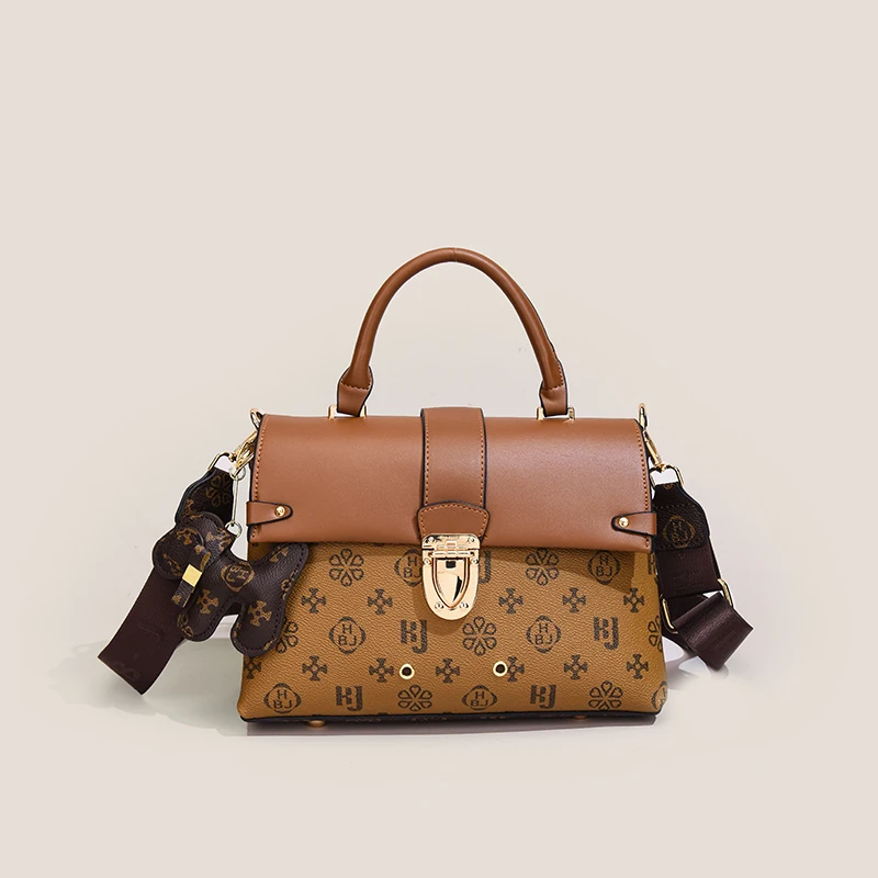 

Fashion Printed Leather Shoulder Bag Luxury Designer Women's Handbag Classic Casual Tote Crossbody Bag Square Lady Messenger Bag