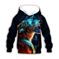 animal tiger 3d printed hoodies family suit tshirt zipper pullover kids suit sweatshirt tracksuitpant shorts