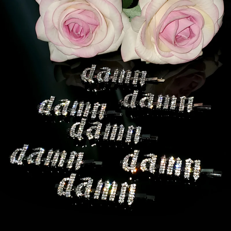 Заколка для волос в готическом стиле заколка-невидимка с буквами аксессуар 2020 |