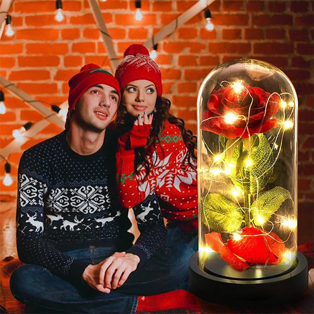 Красота и с рисунком из мультфильма Красавица Чудовище в виде красных роз Стекло