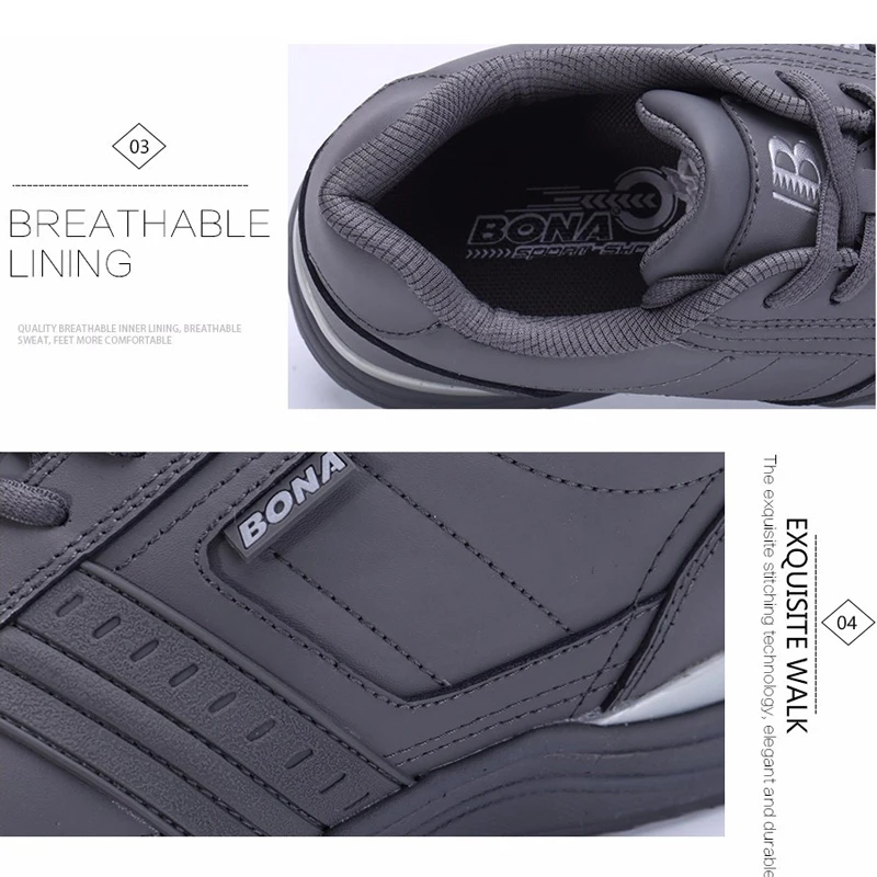 BONA New Men's Walking shoes Lace Up Comfortable Cushioning  Breathable Gym Sneakers Outdoor Jogging Fitness Athletic Shoes