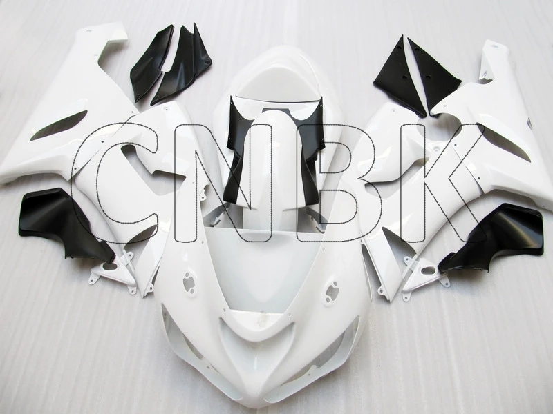 Обтекатели для Kawasaki ZX6r 2005 полный корпус белые ниндзя из АБС пластика 636 2006|Полные