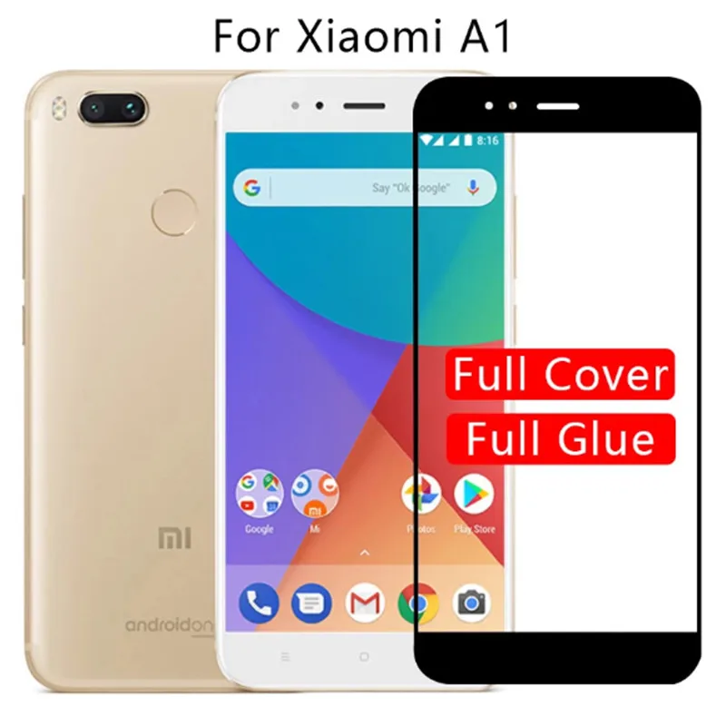Закаленное стекло 9H с полным покрытием для xiomi Mi A1 mia1 mi5x защитные экраны xiaomi a1 mi 5x