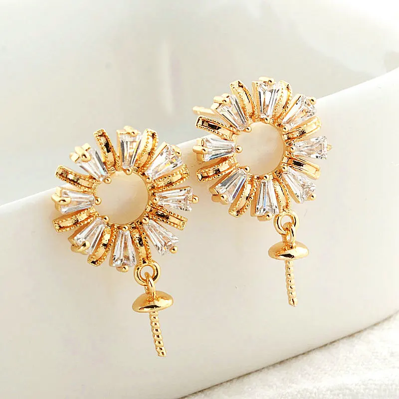 

4 шт., серьги-гвоздики в форме цветка