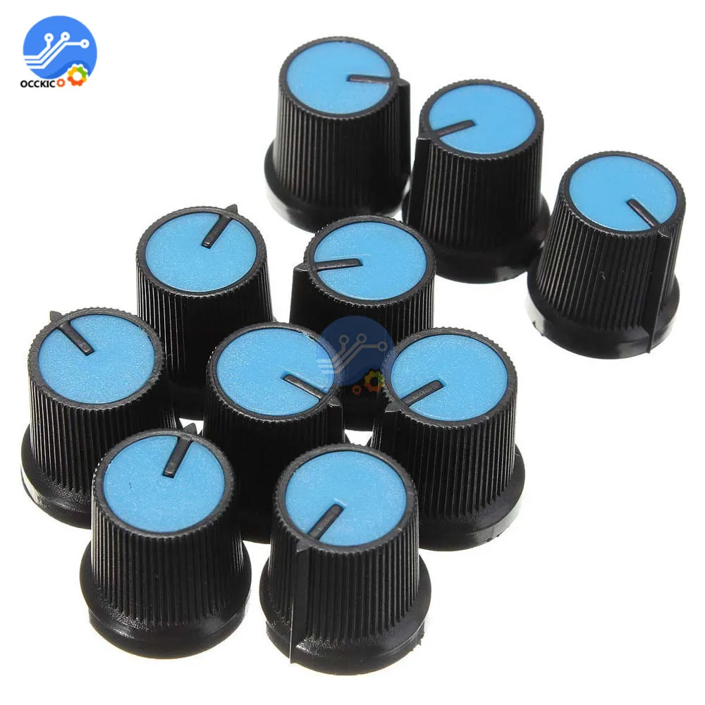 10 шт. черная ручка синяя пластиковая крышка для фотографий отверстие 6 мм|plastic