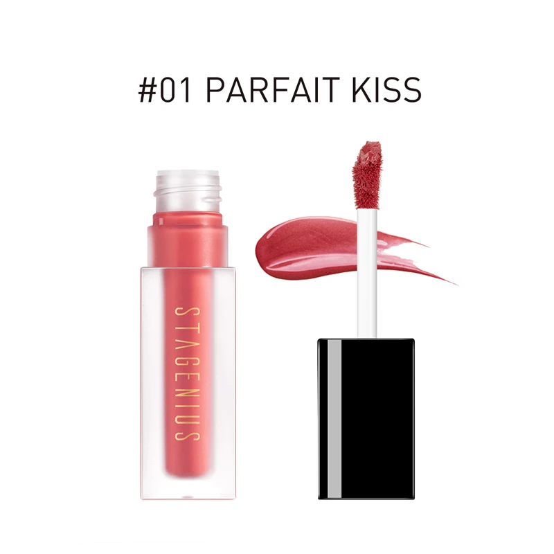 PARFAIT KISS STAGENIUS Матовая жидкая губная помада, водостойкая увлажняющая гладкая губная помада кораллового цвета, стойкая Косметика для макияжа губ, тинт для губ - Цвет: PARFAIT KISS