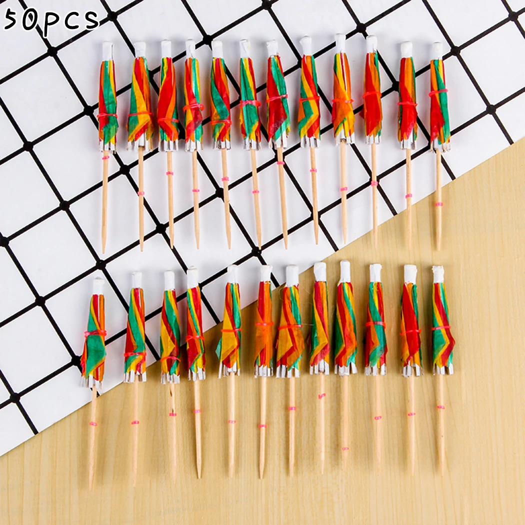 Напиток украшение торта карты восьмиугольная Бумага зонтик коктейль зонт 50 шт в