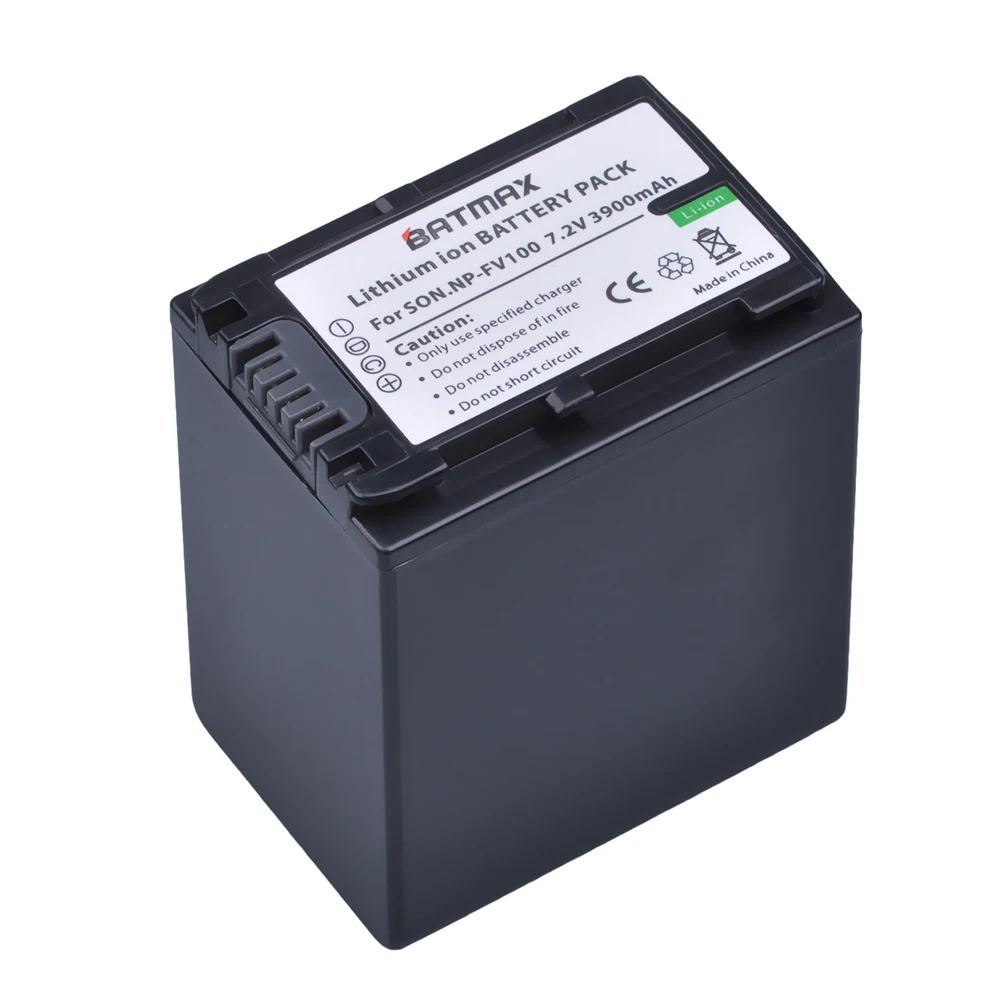 2 шт. 3900 мАч NP FV100 NP-FV100 FV100 Батарейки+ ЖК-дисплей USB Зарядное устройство для sony NP-FV30 NP-FV50 NP-FV70 SX83E SX63E FDR-AX100E AX100E - Цвет: 1Pc
