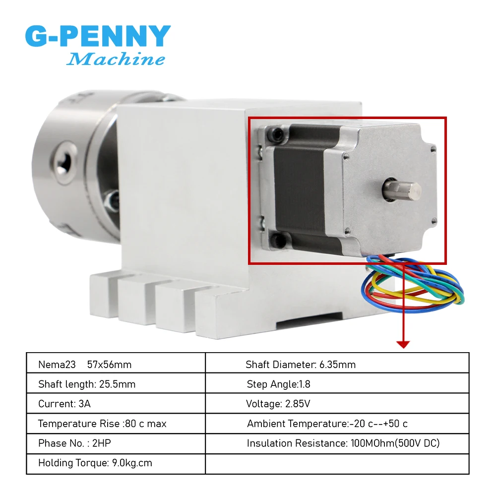 4 осевая разделительная головка с ЧПУ 80 мм комплект для оси вращения Nema23 плавная