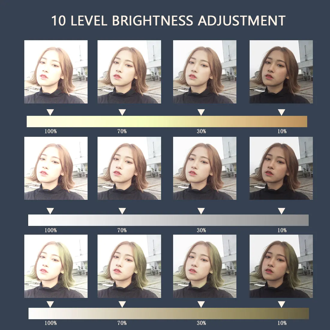 Светодиодный кольцевой светильник с регулируемой яркостью селфи заполняющий 6