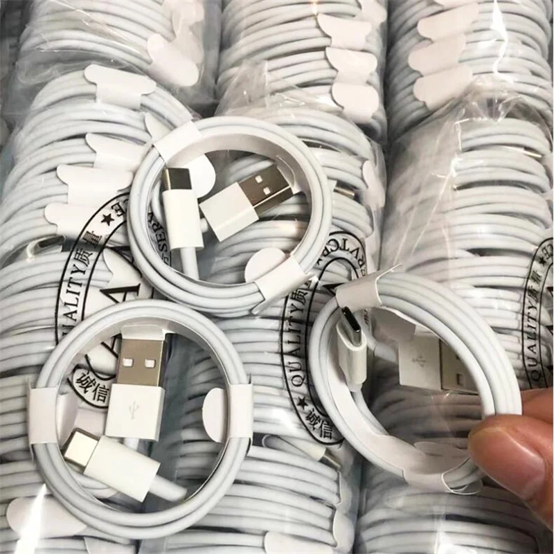 

5000pcs/lot 1m 3ft OD3.0 Thicker 8pin USB-C Type c Micro 5PIn Usb Data Charger Cable For Iphone 7 8 11 12 Samsung by sea