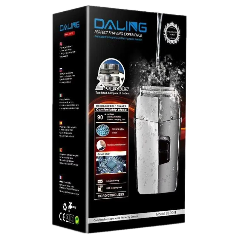 

Powerful rechargeable electric shaver wet dry beard electric razor for men bald head shaving machine hair finishing fades