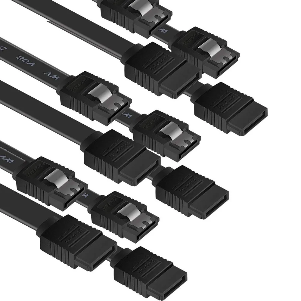 

6PCS SATA III Cable,Hard Disk Cable Creation 1m 39.4 Inch SATA III 6.0 Gbps 7pin Female To Female Data Cable With Locking Latch