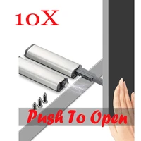 myhomera 10pcs cabinet door stopper buffer catches stainless steel push to open touch damper bumper soft close magnetic closer