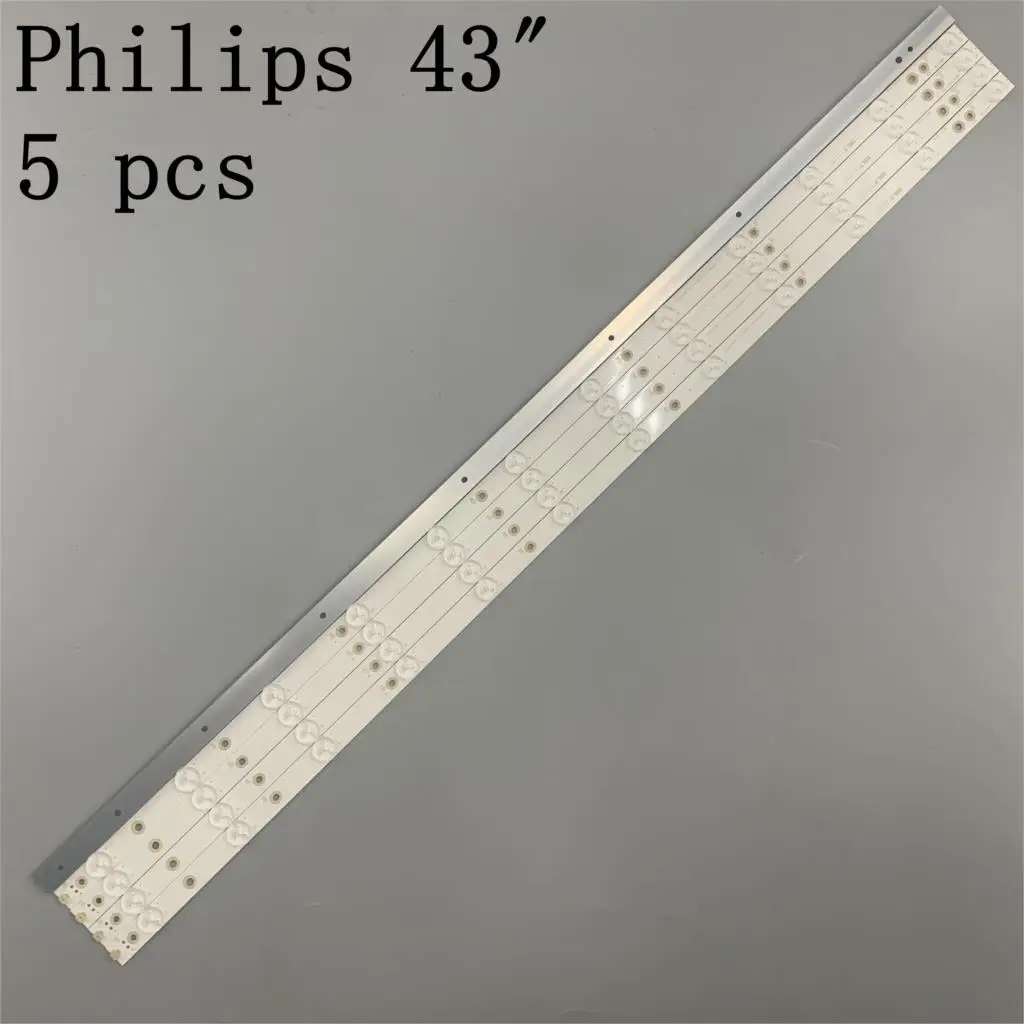 

5pcs LED Strip 12leds LB43014 V0_00 for Ph ilips 43" TV 43PUS6551 TPT430U3 EQLSJA.G 43PUS6501 43PUS6101 43PUS6201 43PUS7202 3V