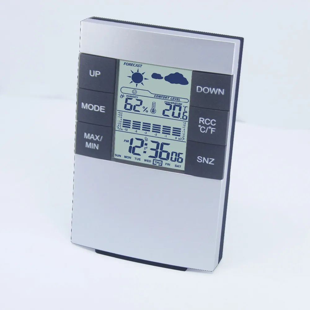 JIMEI H146DC-light Топ многофункциональный дом с подсветкой Метеостанция ЖК цифровой гигрометр часы-будильник с термометром