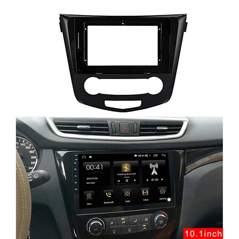 

10.1Inch Car Stereo Fascia Panel Frame DVD Panel Bezel Frame Installation Trim Kit Fit for NISSAN Qashqai 2015-2019