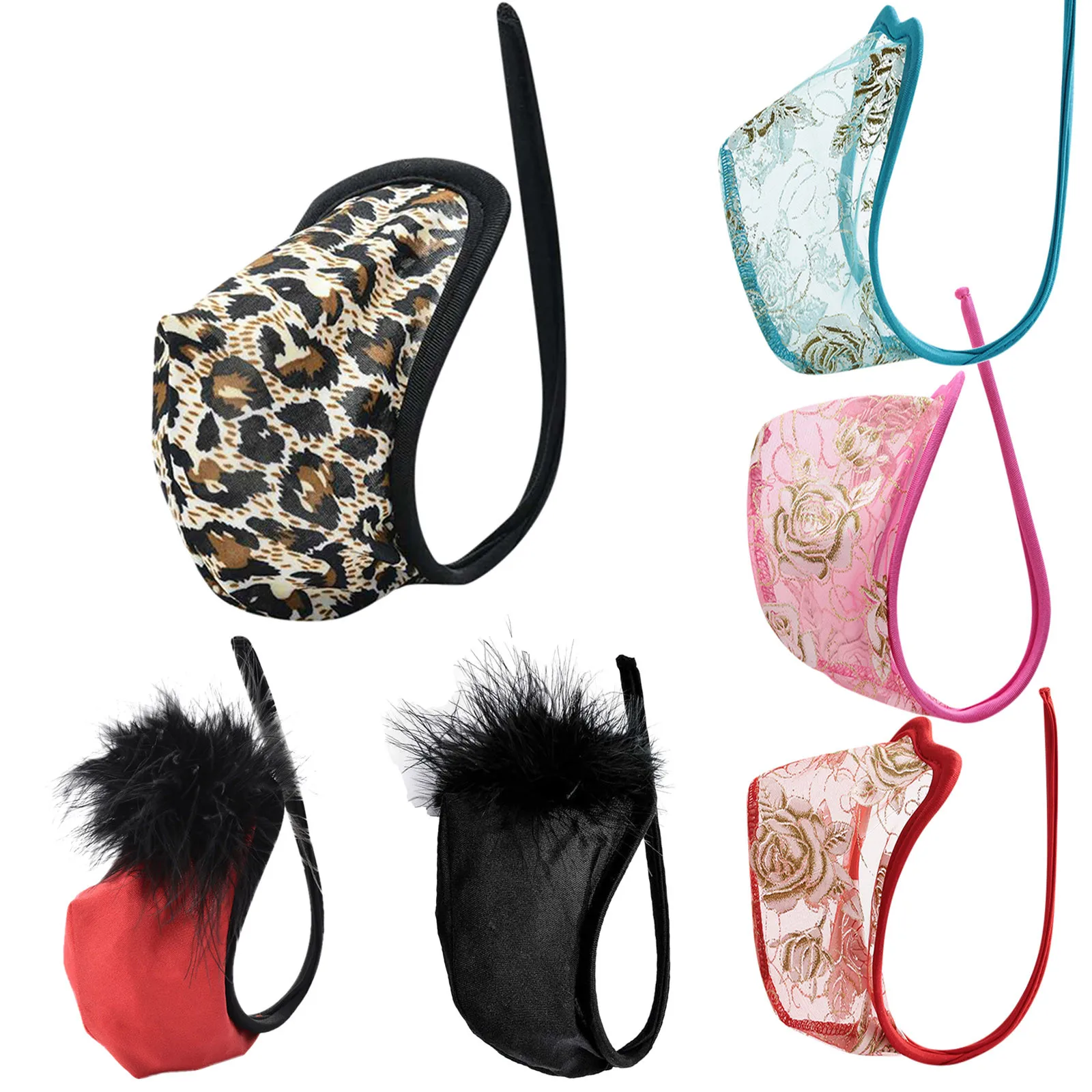 

Men Sexy Underwear Invisible Underwear Invisible G-Strings Traceless Crotch Lingerie Embroidery Flowers Sexy Homme C-string