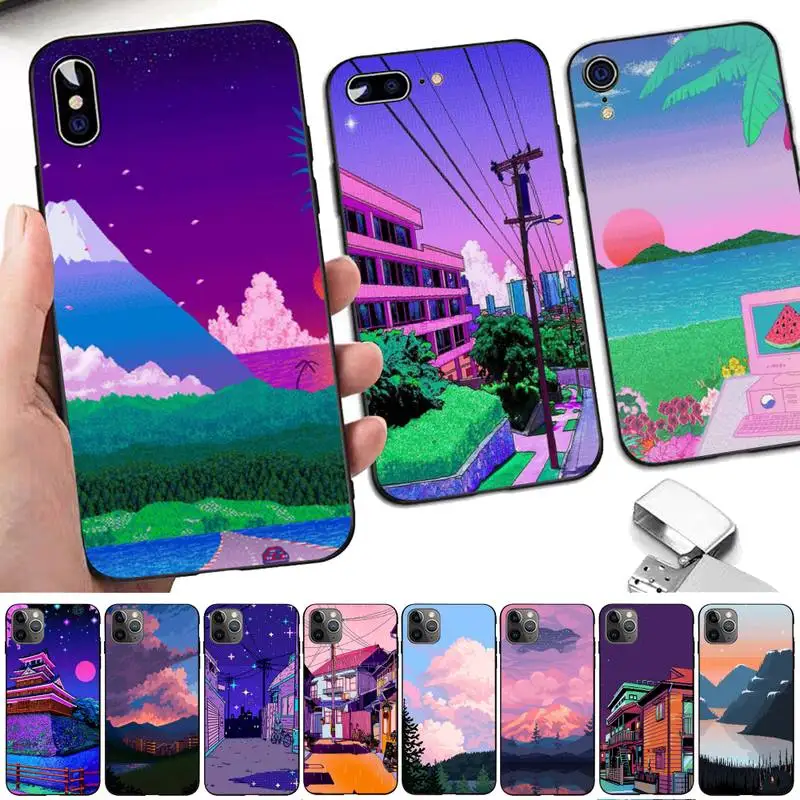 

Art Pixel Aesthetic Phone Case for iPhone 11 12 13 mini pro XS MAX 8 7 6 6S Plus X 5S SE 2020 XR case
