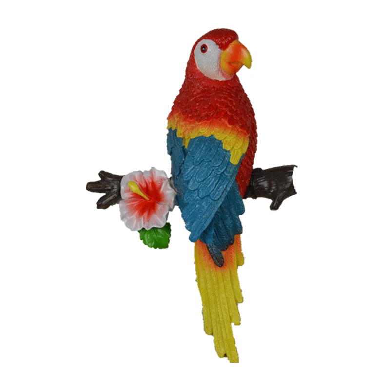 

Pastoral wall hanging three-dimensional parrot wall decoration resin crafts creative living room TV background wall decorations