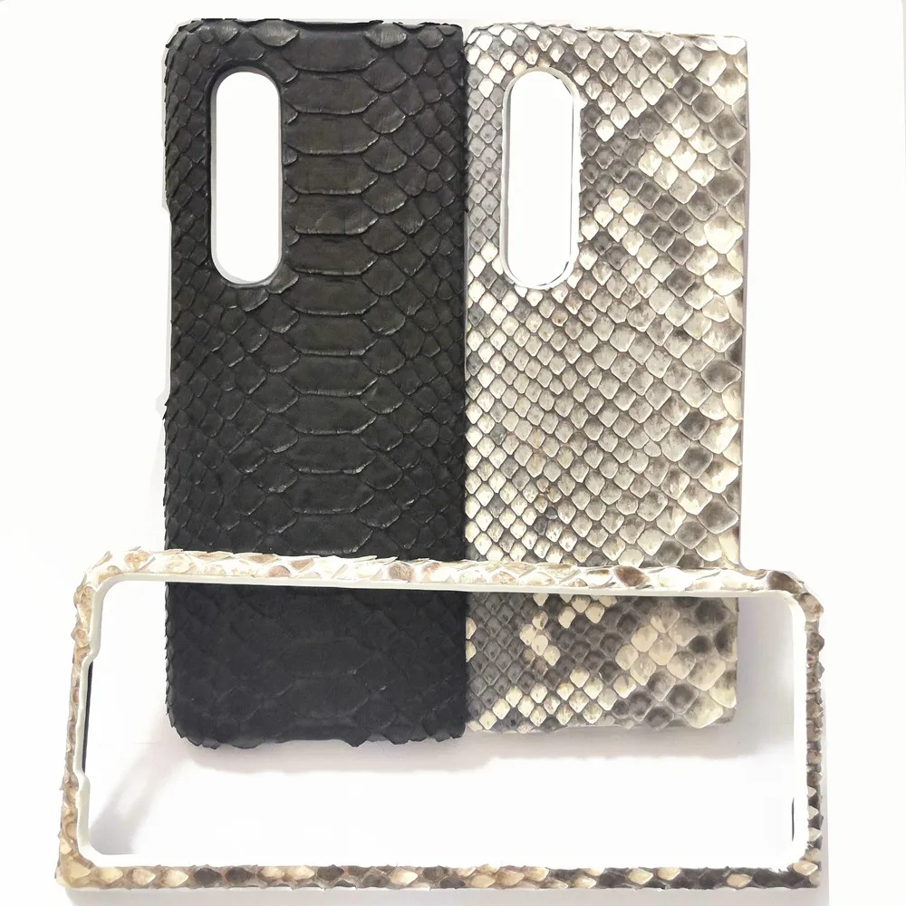 2in1 100% Genuine Python Leather Phone Case For Samsung Galaxy Z Fold3 Fold 4 3 2 Flip3 5G Real Snakeskin Shockproof Armor Cover