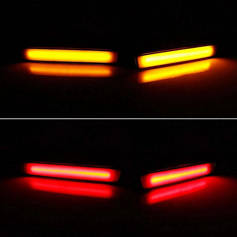 

Smoked Lens Led Side Marker Light Turn Signal Lamps Kit for Dodge Challenger 2015-2020 (Front: Amber, Rear: Red)