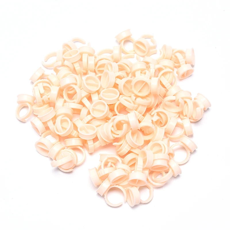 

Wholesale 100Pcs Silicone Disposable Caps Microblading Yellow Ring Tattoo Ink Cup