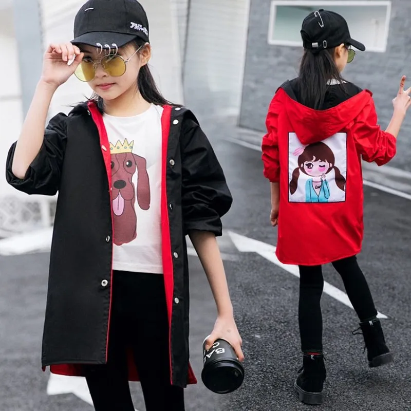 Тренчкот для мальчиков Детская ветровка осенняя куртка девочек костюм детская