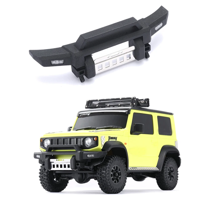 DJC 1/16 XIAOMI Jimny стальной передний бампер со светодиодной подсветкой RC Rock Crawler
