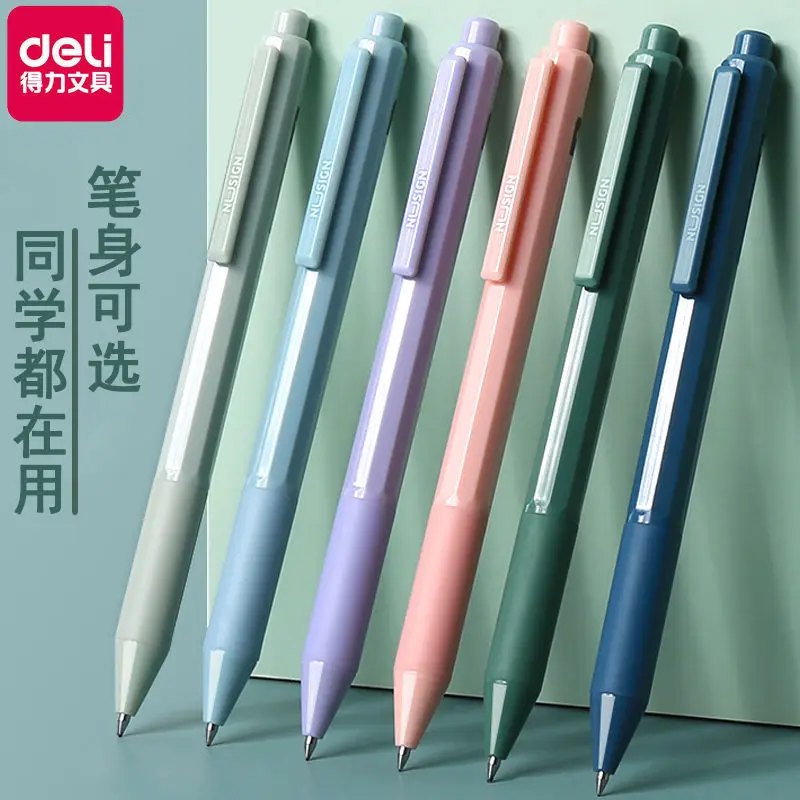 

6PCS/set Morandi Press The Gel Pen Simple Student Pen Children Gift School Office Writing Supplies Stationery