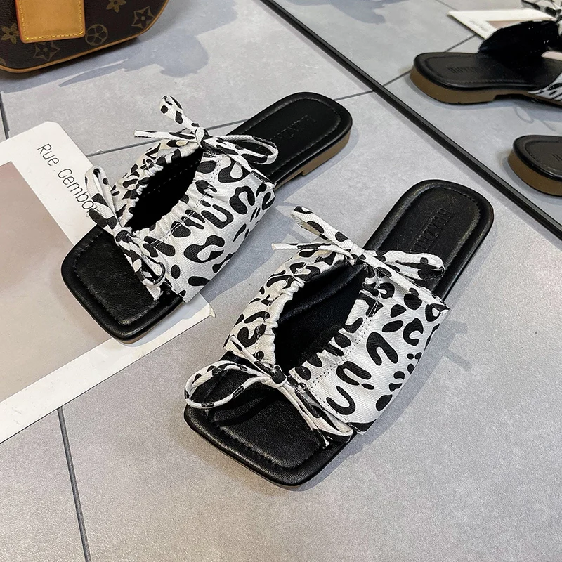 

2021 New Women's Slippers Casual Summer Leopard Sandals Fashion Non-slip Open Toe Beach Flip Flop Comfortable Slippers for Women
