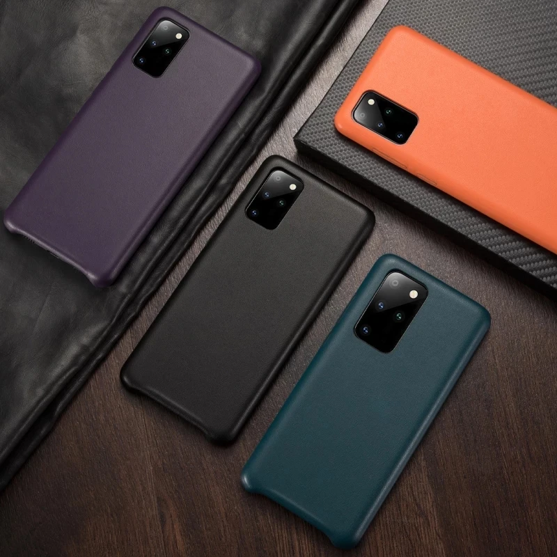 

Роскошный простой чехол для телефона Samsung Galaxy S20, S10, S9 Plus, S20 Ultra, Note 20, 10, 9, 8 Pro Plus, Кожаный противоударный чехол-накладка, 10 шт.