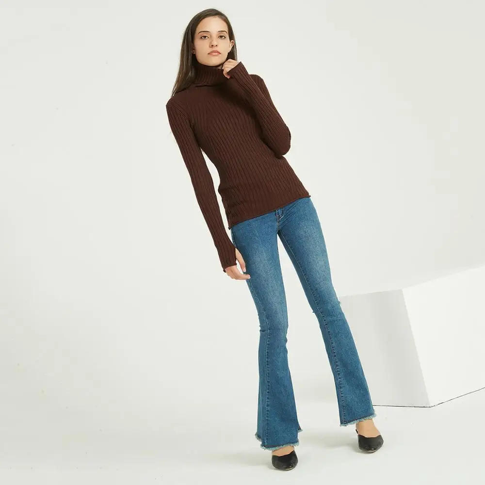 Wixra 2020 новинка базовая водолазка однотонный тонкий свитер пуловеры