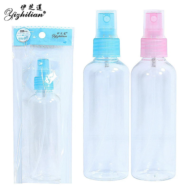 

100ml Transparent Makeup Small Watering Can Superfine Mist Spray Bottle Moisturizing Perfume Storage Bottle PET Plastic Bottles