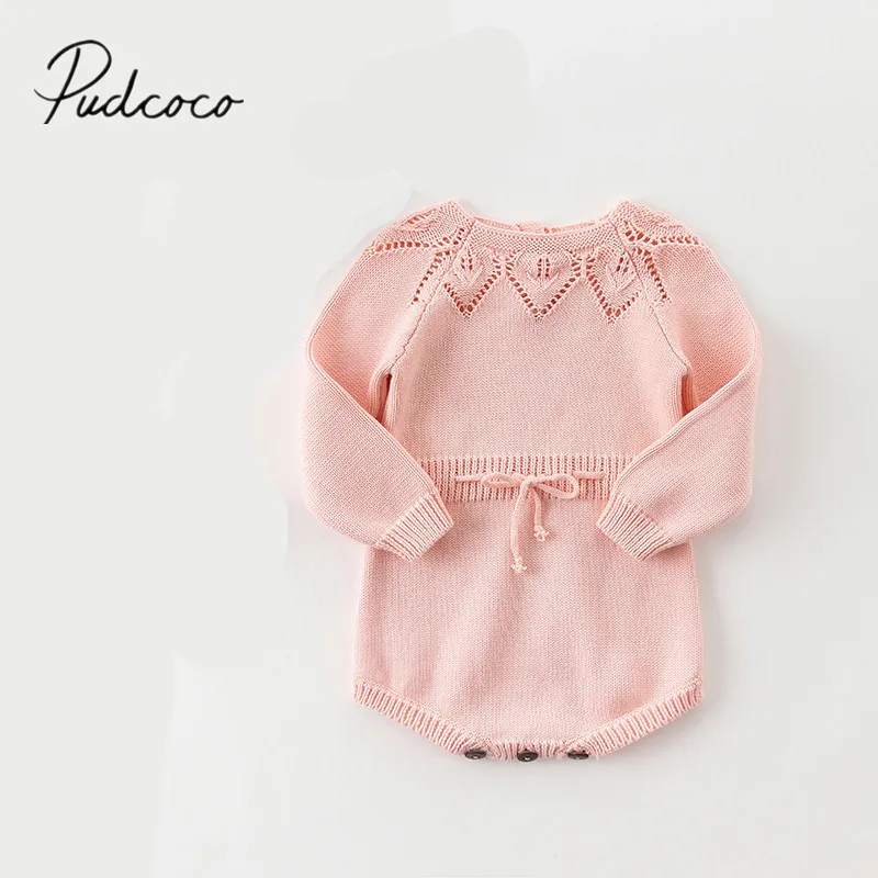 2020 г. Весенне-осенняя одежда для малышей вязаный новорожденных комбинезон с