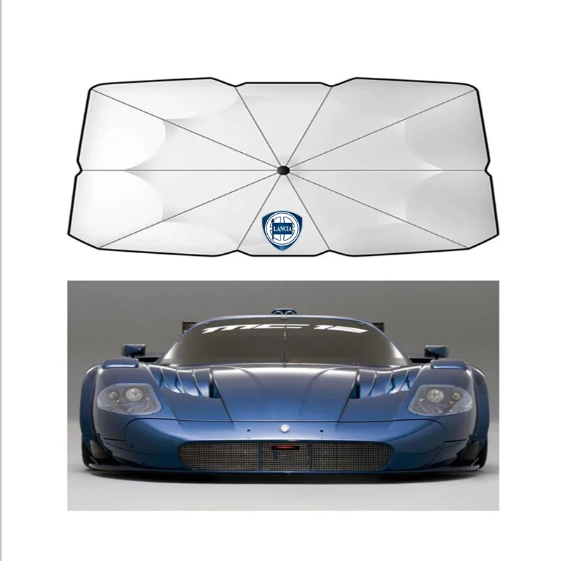 

Car Logo Foldable Sun Umbrella Windshield UV Sun Shade Umbrella For Lancia Thema Flavia Delta Voyager Ypsilon Musa Lybra Kappa